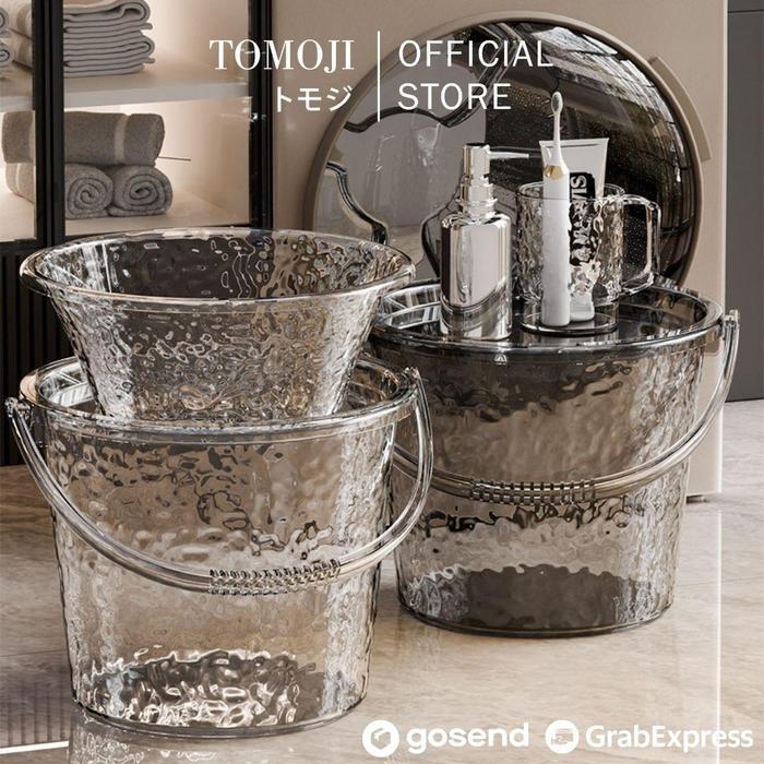 TOMOJI Ember Gayung Baskom - Perlengkapan Mandi Minimalis Estetik & Berkualitas, Desain Modern,
