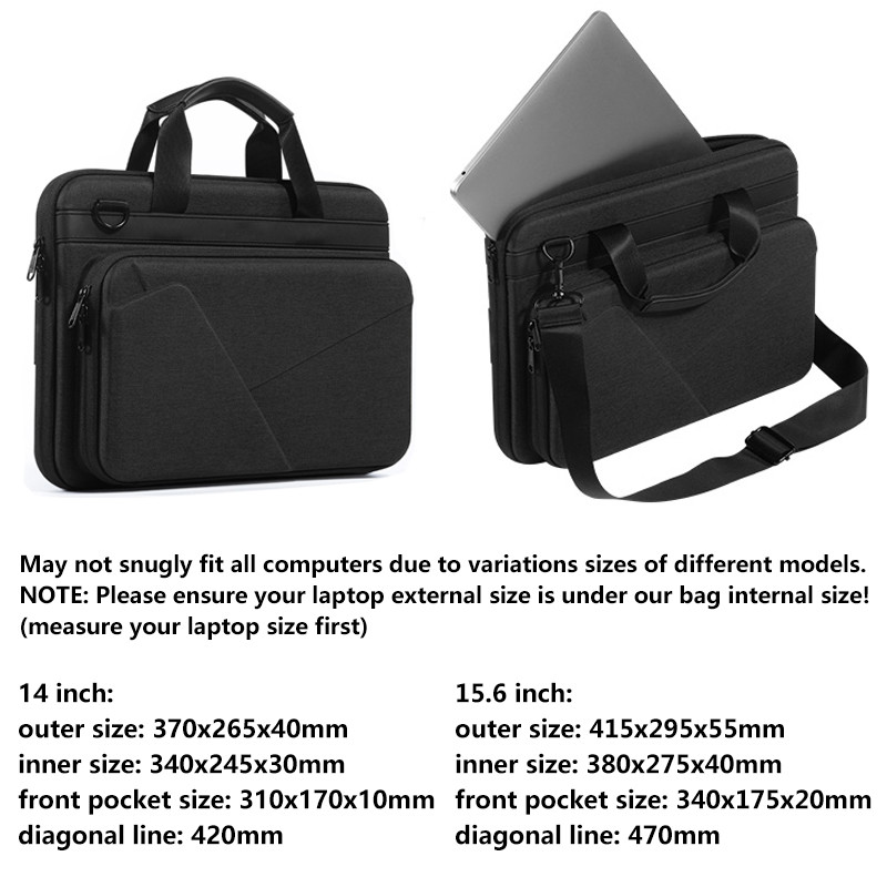 Hard Shell Laptop Sleeve Case 14 15.6 inch for Men Women EVA Computer Shoulder Bag for MacBook HP