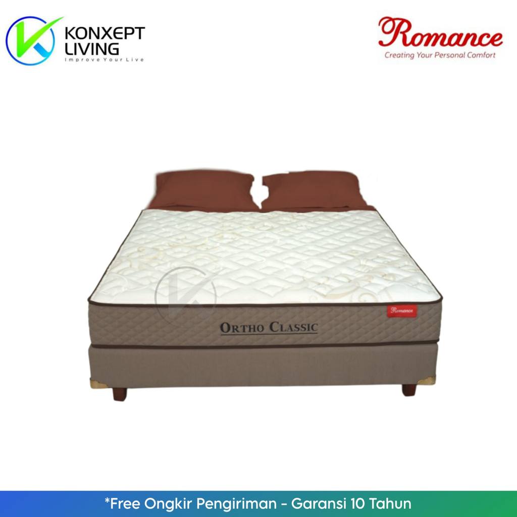 Romance Springbed Ortho Classic Ukuran 200x200 Fullset Tanpa Sandaran