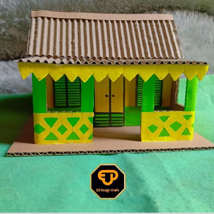 Prakarya/Kerajinan Rumah Adat betawi dari kardus