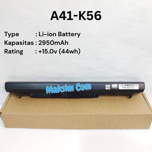 Baterai Batre Laptop Azus A46C - A56 - K46 - K56 - S40 -S405 Series