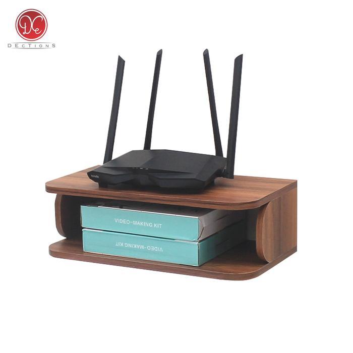 TERBAIK Rak Gantung Tempat Remote TV Modem Wifi Serbaguna Meja Screen Top