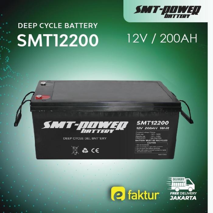 BISA E-FAKTUR BATTERY SAMOTO 12V 200AH - SMT-12200 Baterai Power