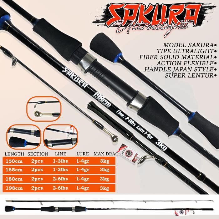 Pancing Joran Ultralight Kustom Sakura 2-6lb Mancing Pancing joran