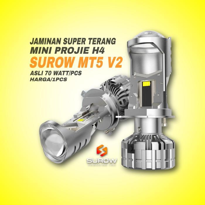 Barkoli_sell - LAMPU LED MOBIL MOTOR H4 MINI PROJECTOR PROJIE SUROW MT5 V2 SUPER TERANG 7 WATT Car