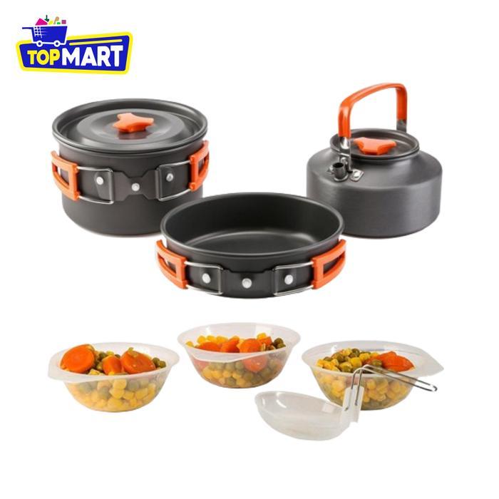 TOPMART - Alat Masak Camping Cooking Set Camping Panci Camping Set Alat Masak Outdoor