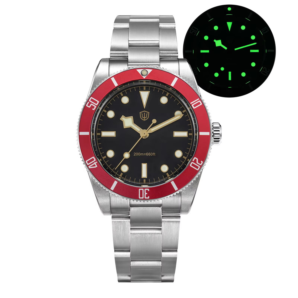 Watchdives WD7922 BB54 Watch VH31 Sweep Second Movement Sapphire Crystal 20bar Waterproof C3