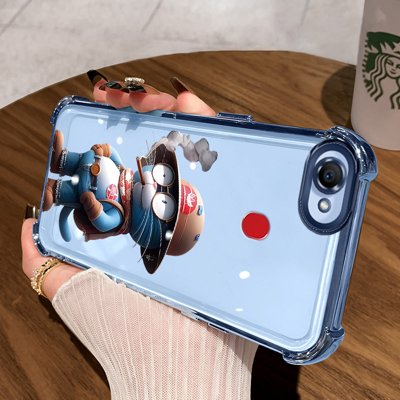 Casing Hp untuk OPPO F7 Case Casing Merokok Anime pola Cesing HP Kesing empat Anti Drop sudut Kasing