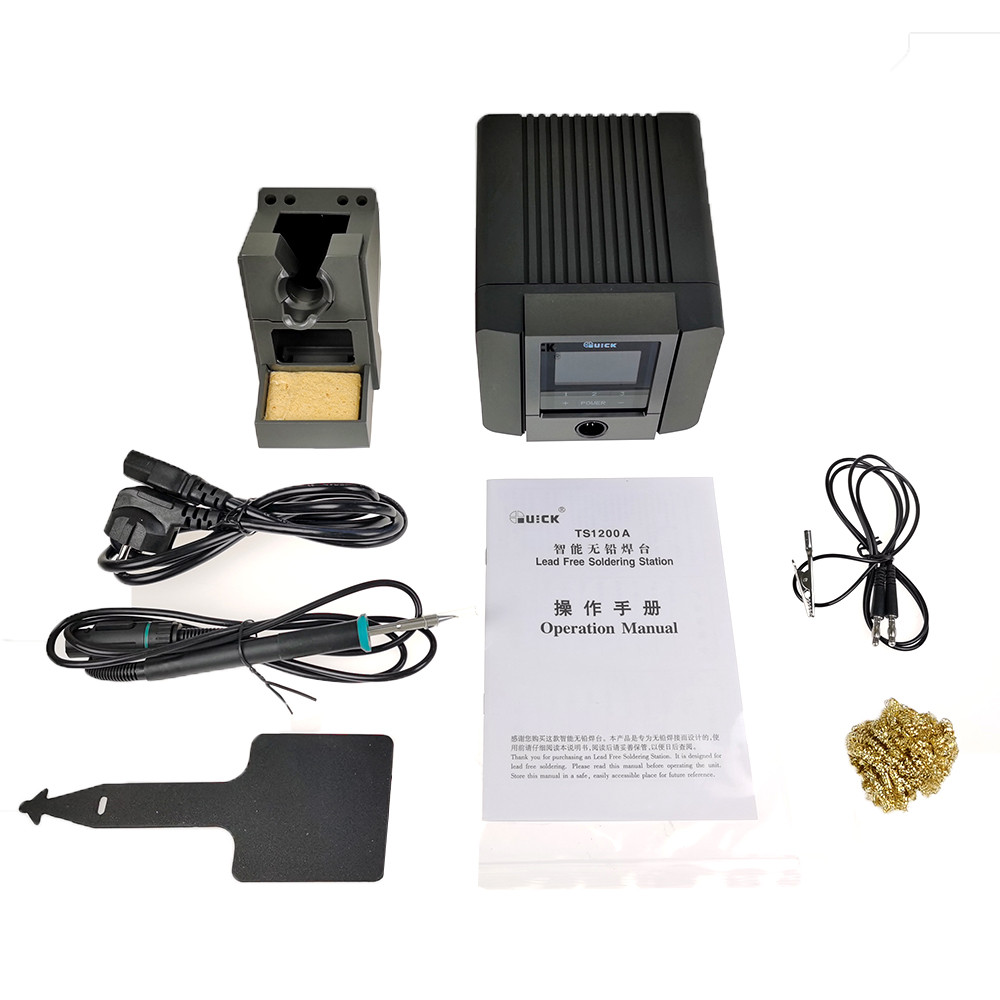 PROMO   Adjustable Temperature Soldering Station Lead Free BGA Soldering Iron Station QUICK TS1200A 