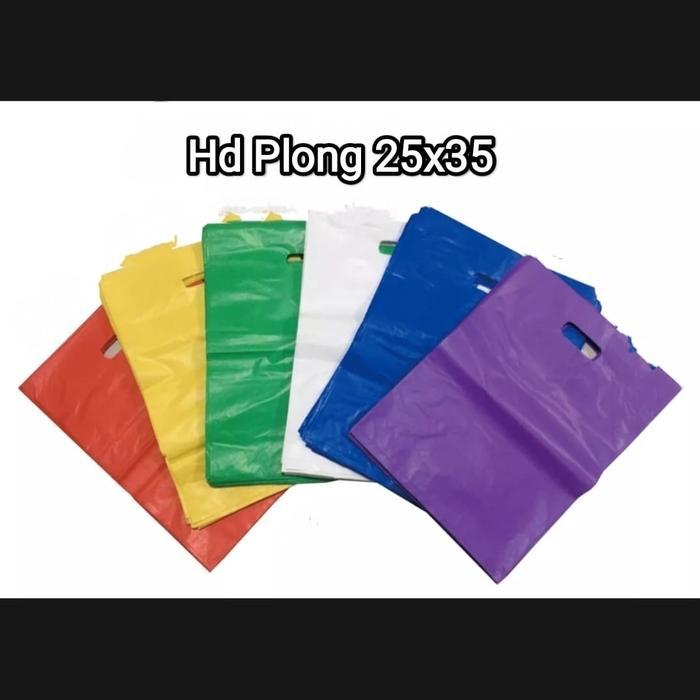 Kantong Plastik Oval Polos Uk 25X35 Hd Plong Shopping Bag 100 Lembar