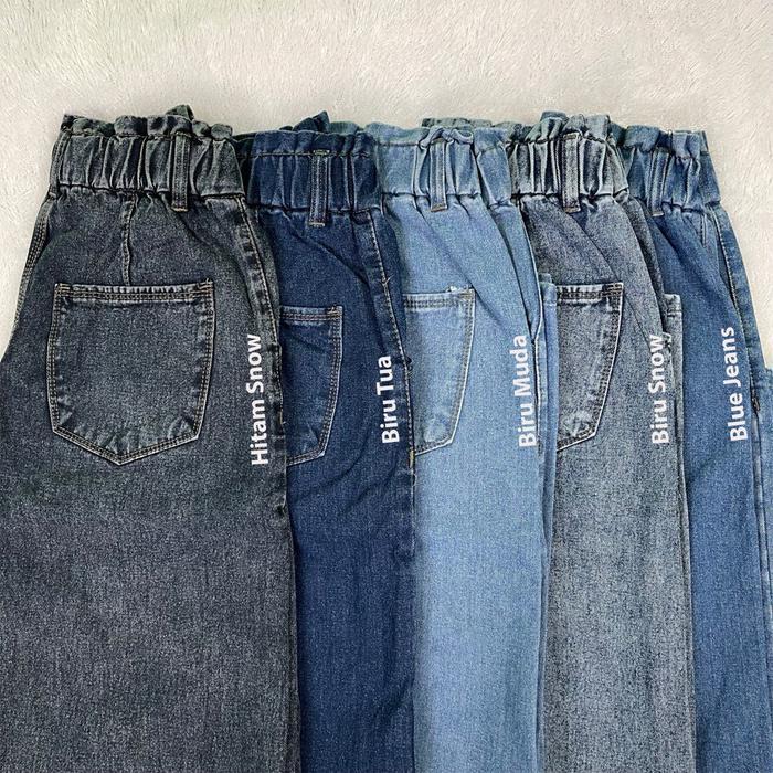Yago - Kulot Jeans Jumbo Snow Jeans Kulot Pinggang Full Karet