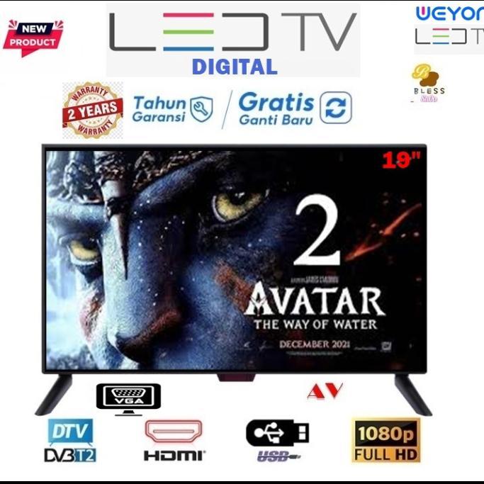 TERLARIS SALE TV LED DIGITAL + SMART ANDROID BOX, TV 19 INCH, BISA BUAT NONTON YOUTUBE, CCTV,PC,