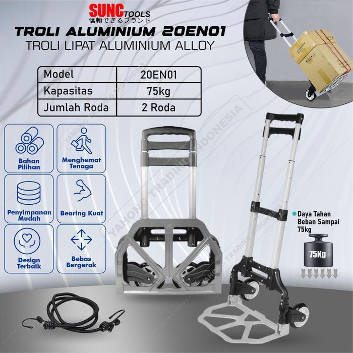 Trolley Lipat Mini / Trolly / Troli Lipat Serbaguna / Troli Aluminium