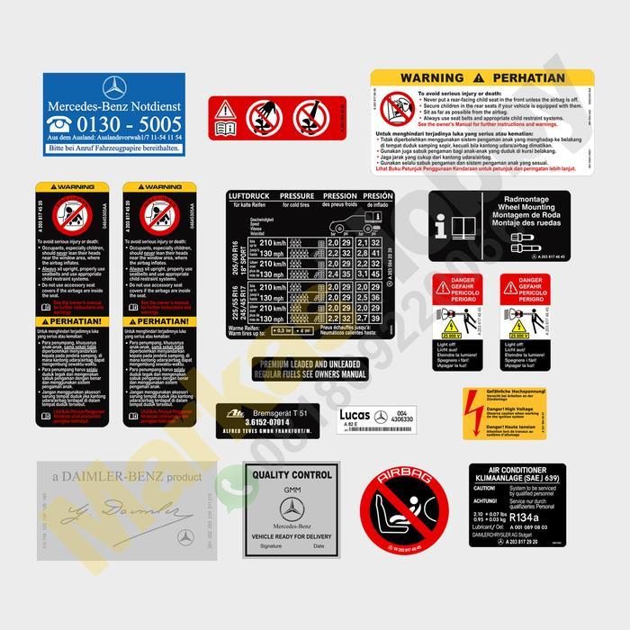 Sticker Mercedes W203 Set