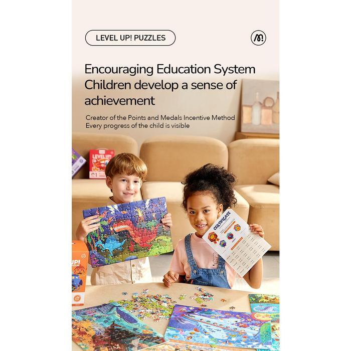 Mideer Level Up 2 in 1 Puzzle Level 8 Magic Book Fairytale New Packaging Mainan Edukasi Puzzle Anak