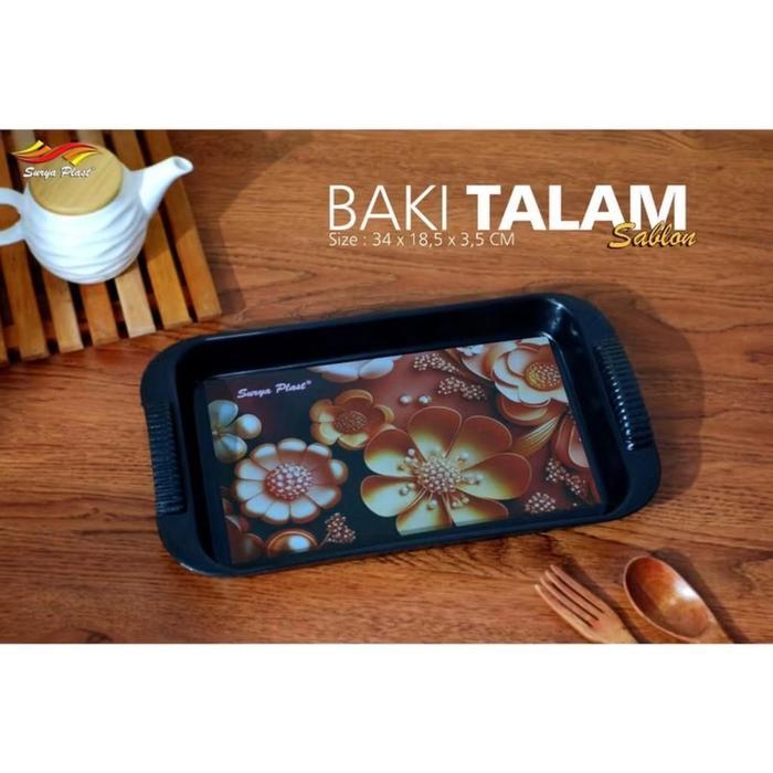 3pc 6pc Baki Talam Nampan Plastik Persegi Elegant Serbaguna Kotak Segi Tempat Penyimpanan Keranjang