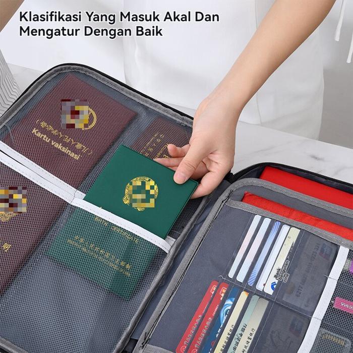 Tas Penyimpanan Dokumen 3 Layer Storage Bag Sertifikat File Tempat Dokumen Penting Tas Multifungsi