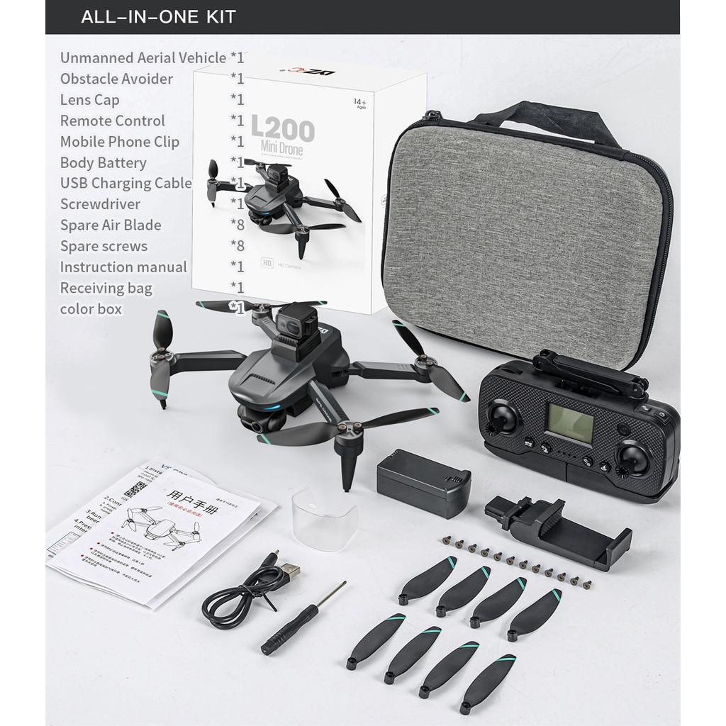 LYZRC L200 PRO MAX GPS Drone 2-axis gimbal Aerial 8K Professional camera 360 Laser obstacle