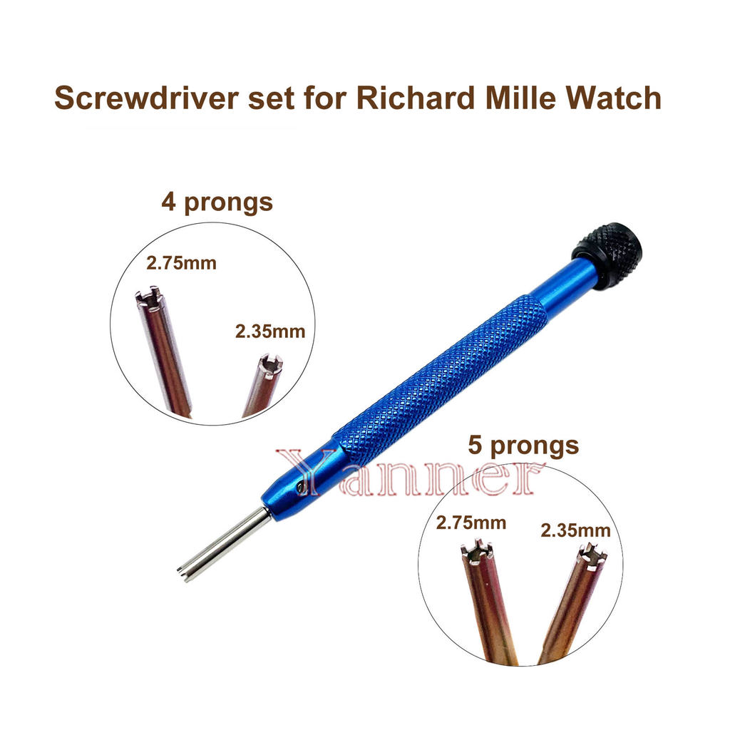 Set of 5 Richard Mille Watch Screwdrivers Set Watch Repair Tool Opener Screwdriver For RM Stainless