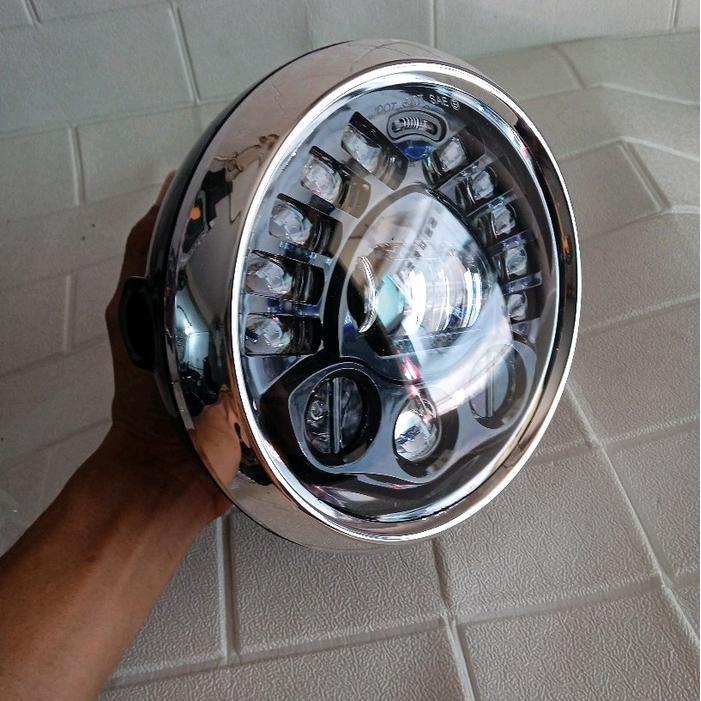 Gercep Refektor Headlamp Lampu Depan Daymaker Bulat Rxking New Peredam Vixion Old Free Socket