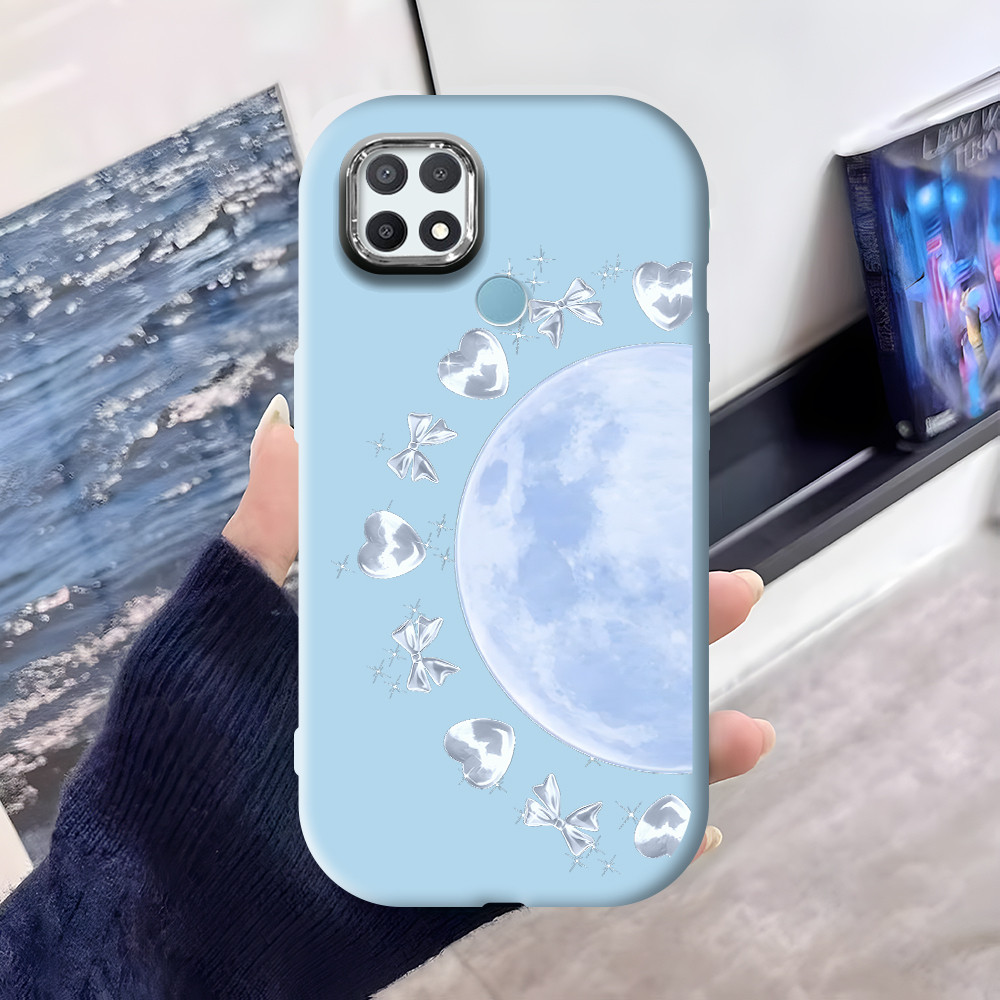 Softcase Phone Case For OPPO A15 A15S Fashion Soft Pita Hati Yang Trendi Motif Casing Ponsel Untuk K