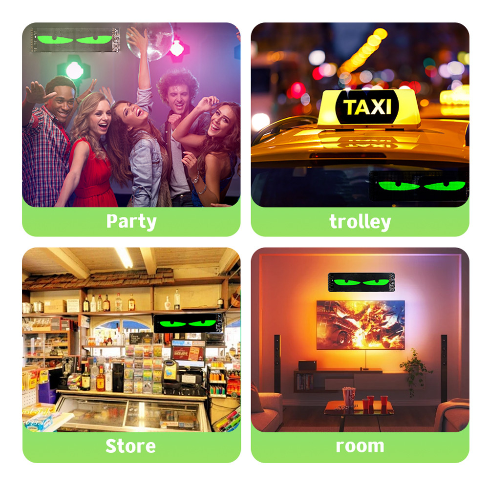 LED Devil Eye Decoration Light DIY Programmable LED Demon Eyes Flexible Display Screen Demon Eyes