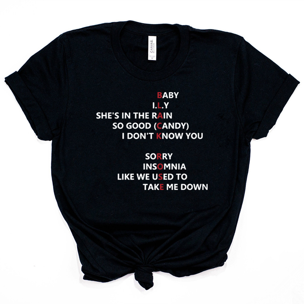 The Rose Dawn To Dusk Tour T Shirt Black Rose Tees Harajuku K-pop T-Shirt Korean Rock Tee Trendy