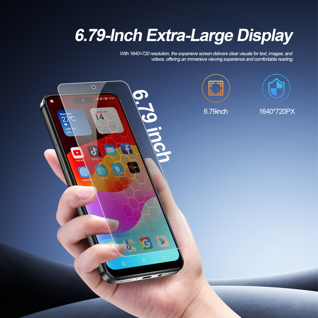 SERVO A17 PRO 3G Cellular Smartphone Android OS 6.79" Large Display 2GB+64GB 5000mAh Fingerprint