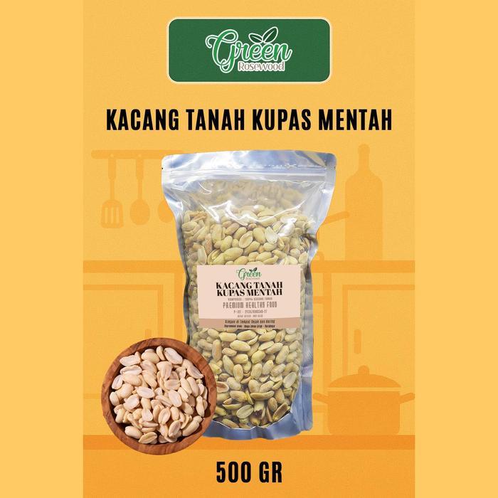 500 gr KACANG TANAH KUPAS MENTAH JUMBO / KACANG TANAH KUPAS MENTAH BESAR SIZE 25/29