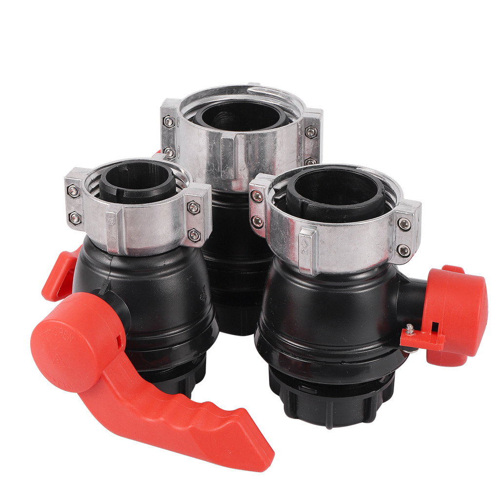 Aluminum alloy ball valve S60mm Coarse Thread Ball Valve 1000L IBC Tank Adapter Intermediate Bulk