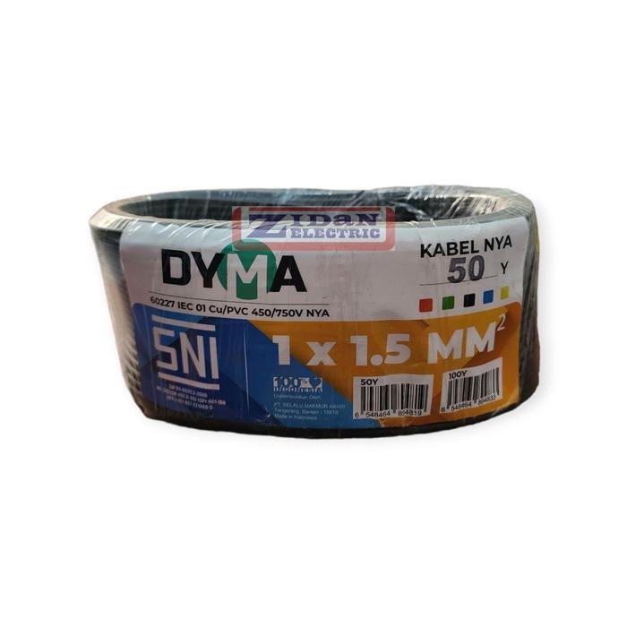 KABEL LISTRIK NYA 1,5MM 50M KAWAT TEMBAGA SNI DYMA / KABEL NYA 1,5 50 METER / KABEL TUNGGAL NYA 1,5