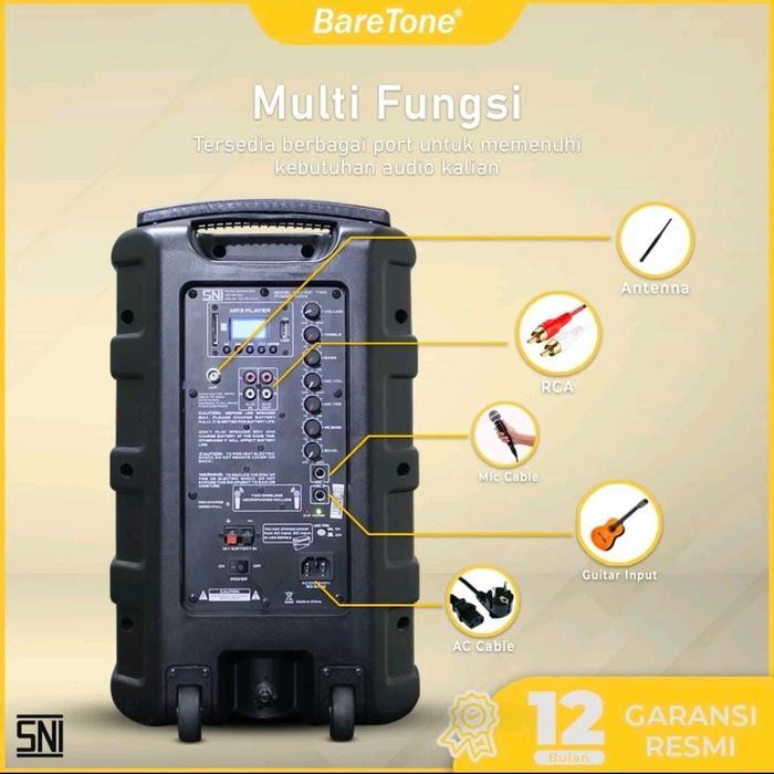Baretone Speaker Portable Max10C Speaker Bluetooth 10Inch Speaker Baretone Max 10C Terjamin