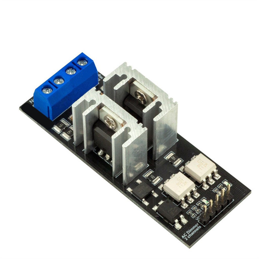ABAN AC Light Dimmer Module 2 Channel 3.3V/5V Logic AC 50/60H 220V/110V Light Dimmer Module for