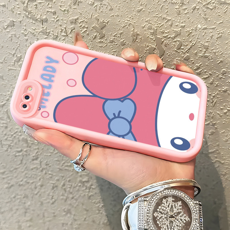 Casing Hp untuk OPPO A5 A3s A12E Reaalme C1 Realme 2 Case kelinci berwarna pink Kasing silikon Cesin