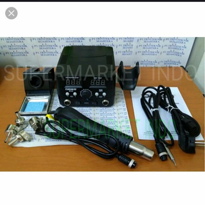 DEKKO 858 SOLDERING STATION + HOT BLOWER AIR HEATER SOLDER UAP PANAS
