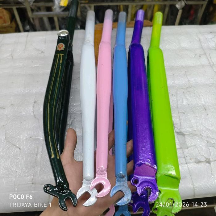 Fork Fixie 700 C 26 Jengkie Local Warna Warni 700 C Forek Fixie Fork Fixie Ulir Derat Standart