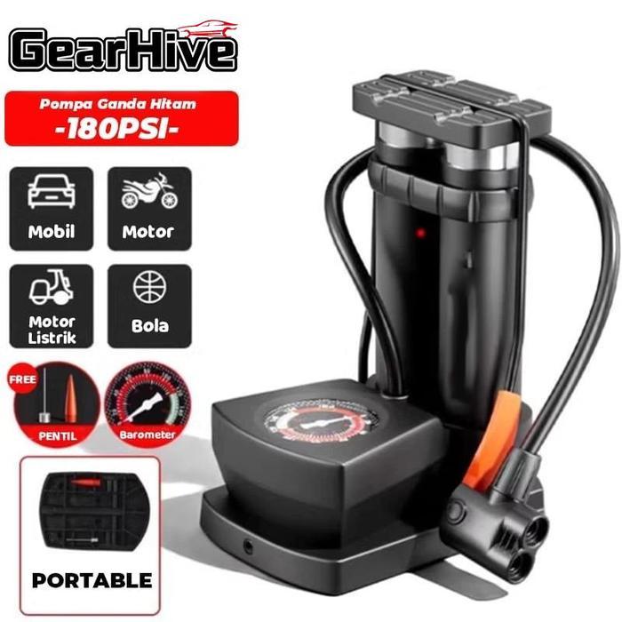 Pompa Angin Kaki/Pompa Kaki/Pompa Ban Mini Foot Pump Portable High Pressure Pompa Angin Kaki Untuk