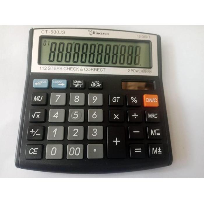 CALCULATOR 12 DIGIT CT 500 JS CHECK CORRECT - Kalkulator Meja CT 500JS