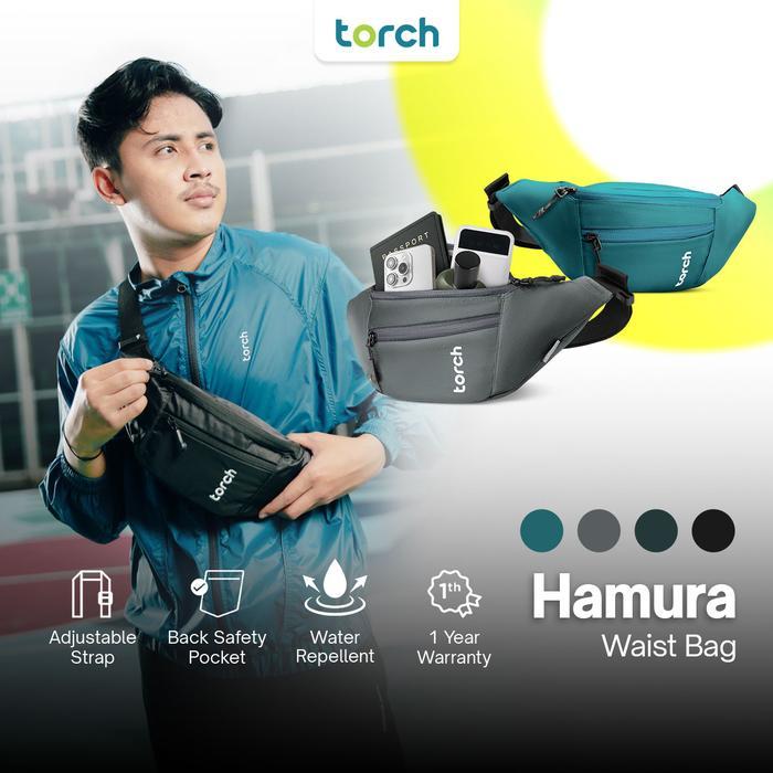 Eiger - Waist Bag Pria Tas Pinggang Keren Selempang Anti Air - Hamura