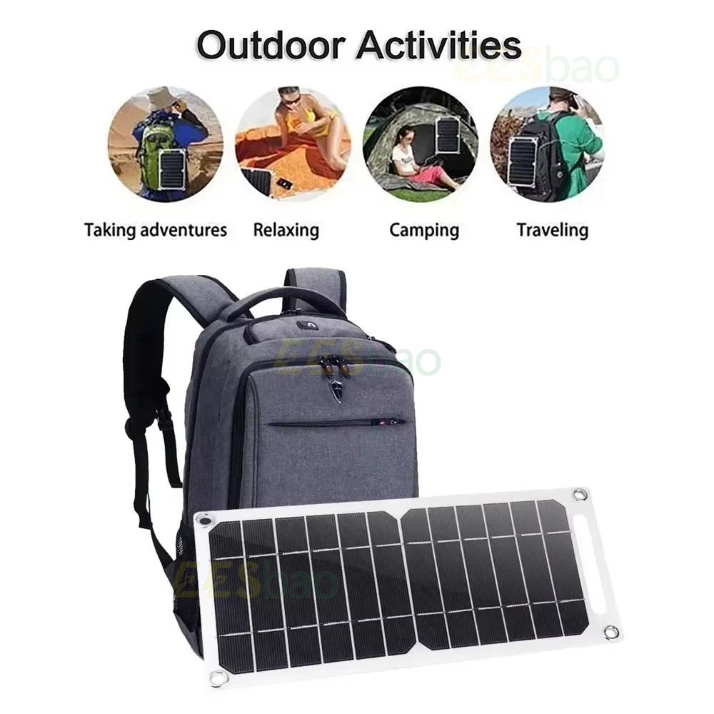 35W 5V USB Sunpower Portable Solar Panel Solar Plate Safe Stabilize Charger ForPower Bank Phone