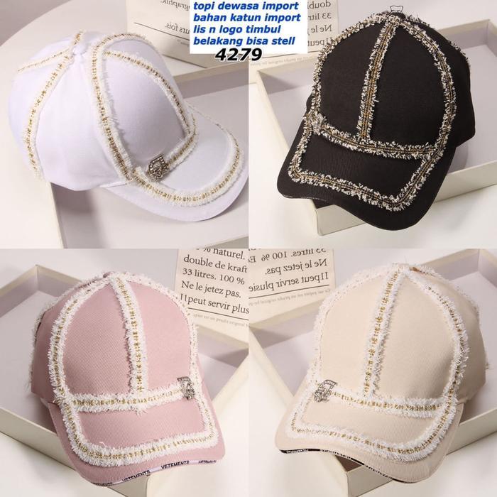 Ydfashionshop / Topi Dewasa Lis Timbul D 4279 / Topi Kekinian / Topi Korea / Topi Model Terbaru /