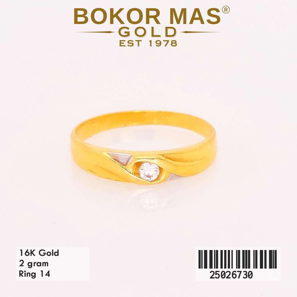 BokorMas Gold Cincin Nikah Permata Emas Asli Kadar 16K 25026730