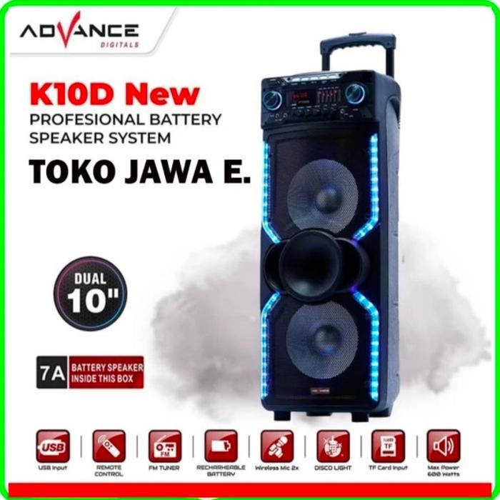 Kabel Power Charger Speaker Bluetooth Advance K10D Populer