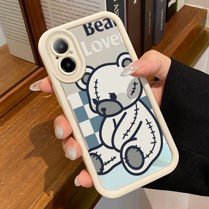 Casing Hp Untuk Realme C67 Realme 12 Lite Case Casing Beruang yang rusak Pola Kasus cermin tangga Ka