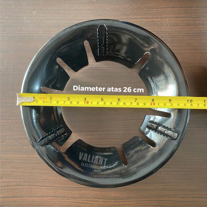 Tatakan Kompor Gas Anti Angin / Alas Cover Anti Slip Kaki 4 Kaki 6 Hitam Tebal