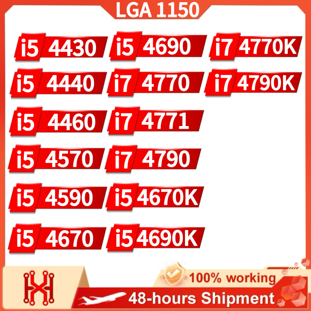 i5 4430 4440 4460 4570 4590 4670 4690 i7 4770 4771 4790 i5 4670K 4690K i7 4770K 4790K Core 4th Gen