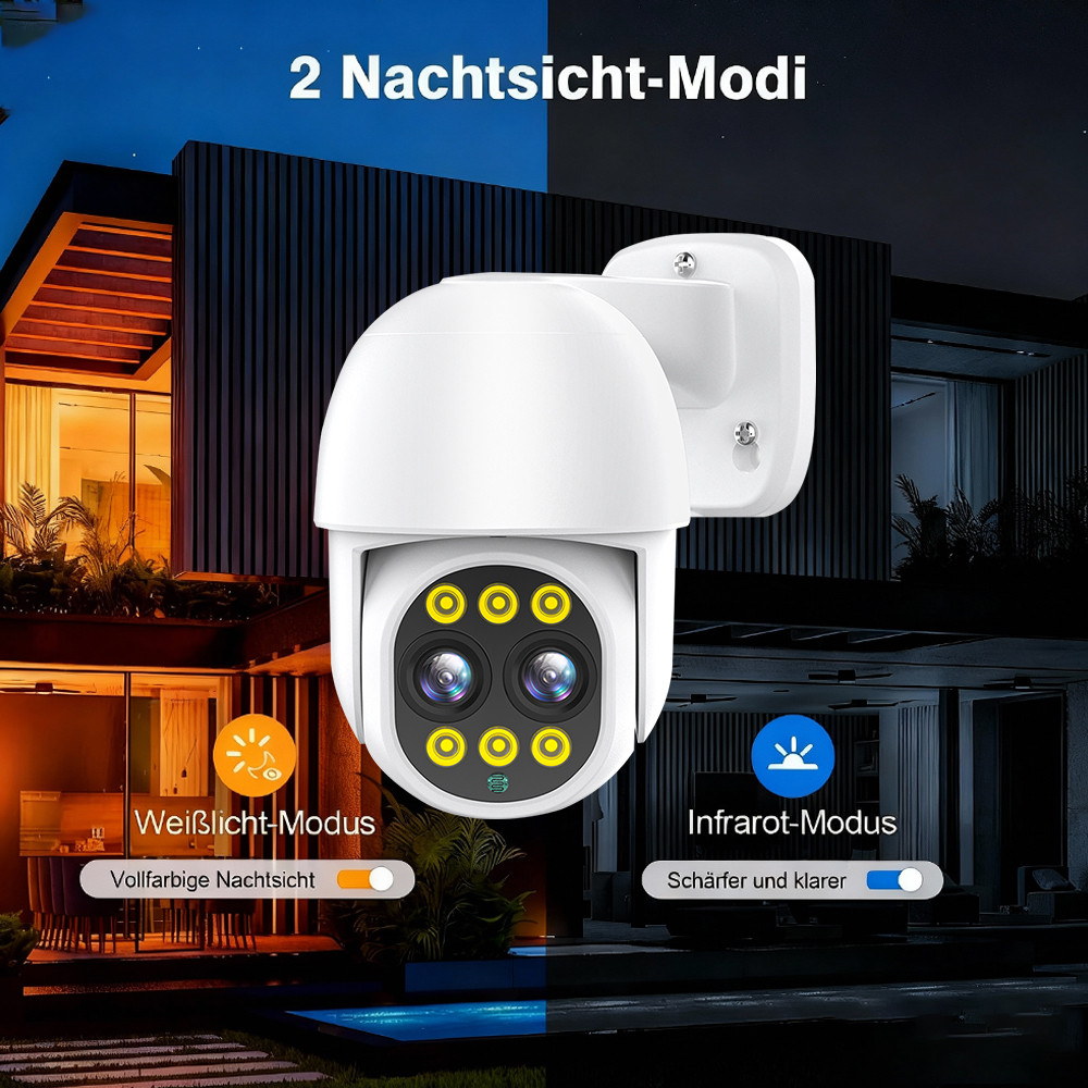 8X Zoom 10CH POE NVR Set XMEYE Dual Lens POT PTZ Camera Security System Kit 2 Way Audio CCTV IP