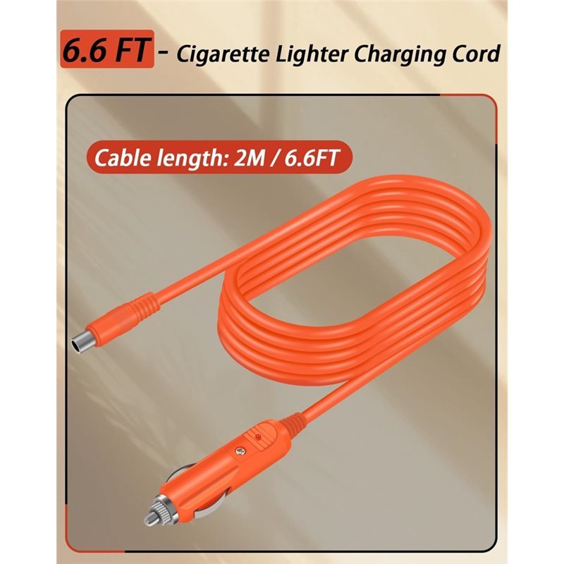 ABBP-For Jackery Portable Power Station 14AWG Car Charging Cable- DC8020 Plug 2M For Explorer 3000