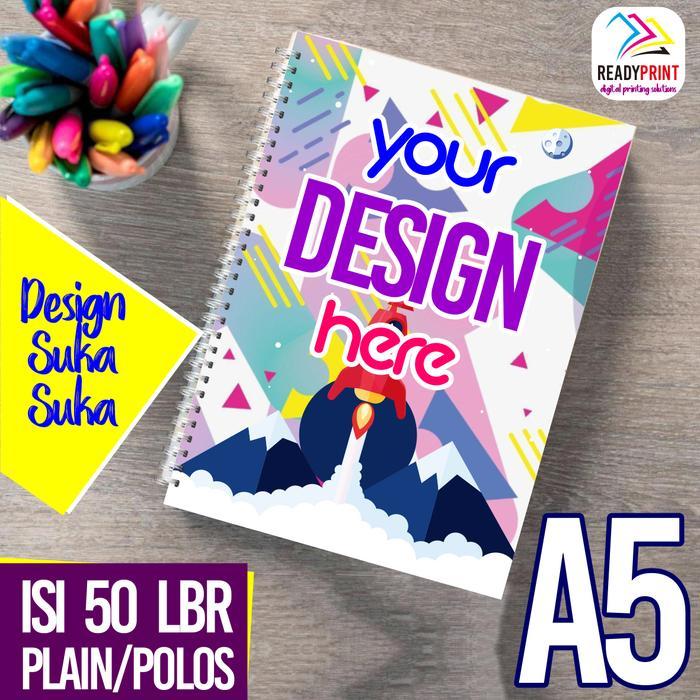"New" Grosir Notes Custom A5 / Notebook A5 / Notes A5 - Isi 50 lbr Plain