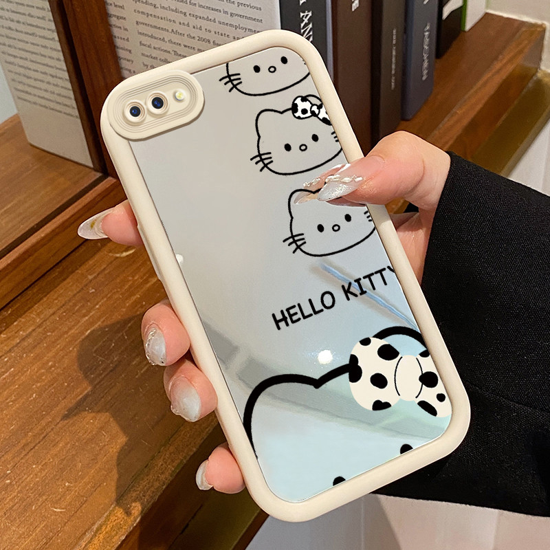 Casing Hp OPPO A5 A3s A12E Realme C1 Case Casing Gambar Anime Pola Kasus cermin tangga Kasus ponsel 
